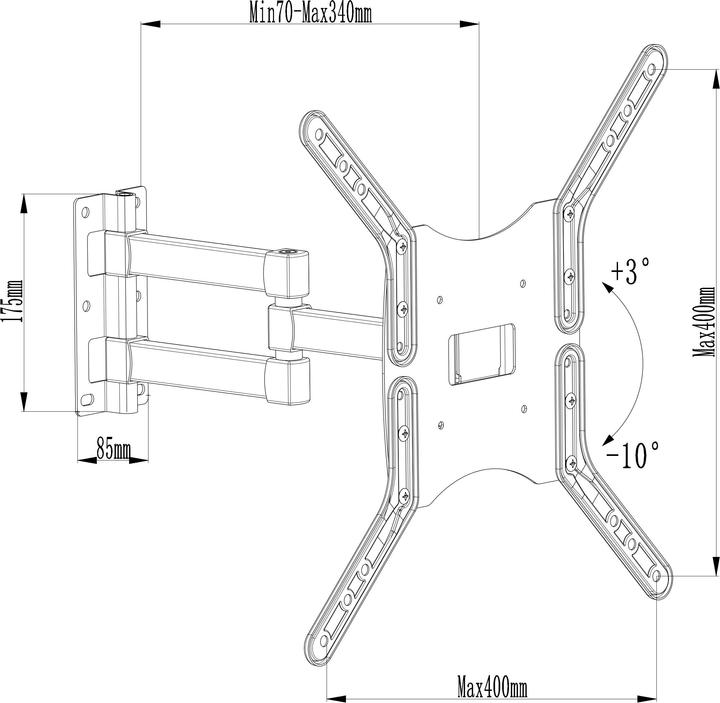 Produktbild La Vague WM-ST2-55 (Wand, 55", 25 kg)