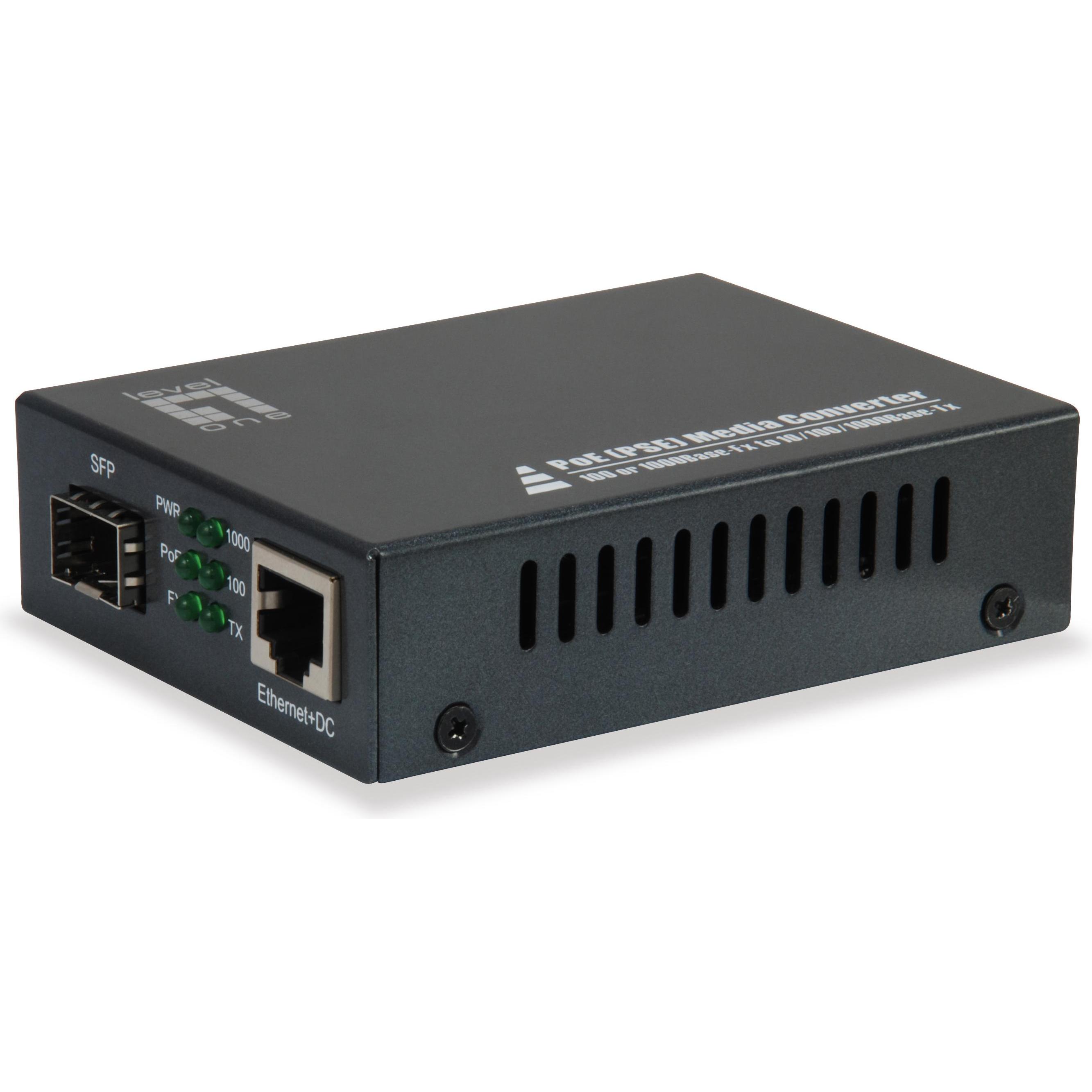 LevelOne Media Konverter GVT-2012 >SFP PoE, Data Converter