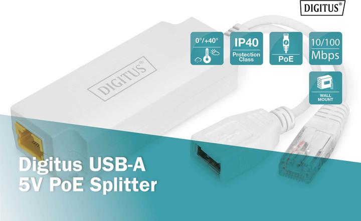 Productafbeelding Digitus USB-A 5V PoE Splitter (PoE splitter)