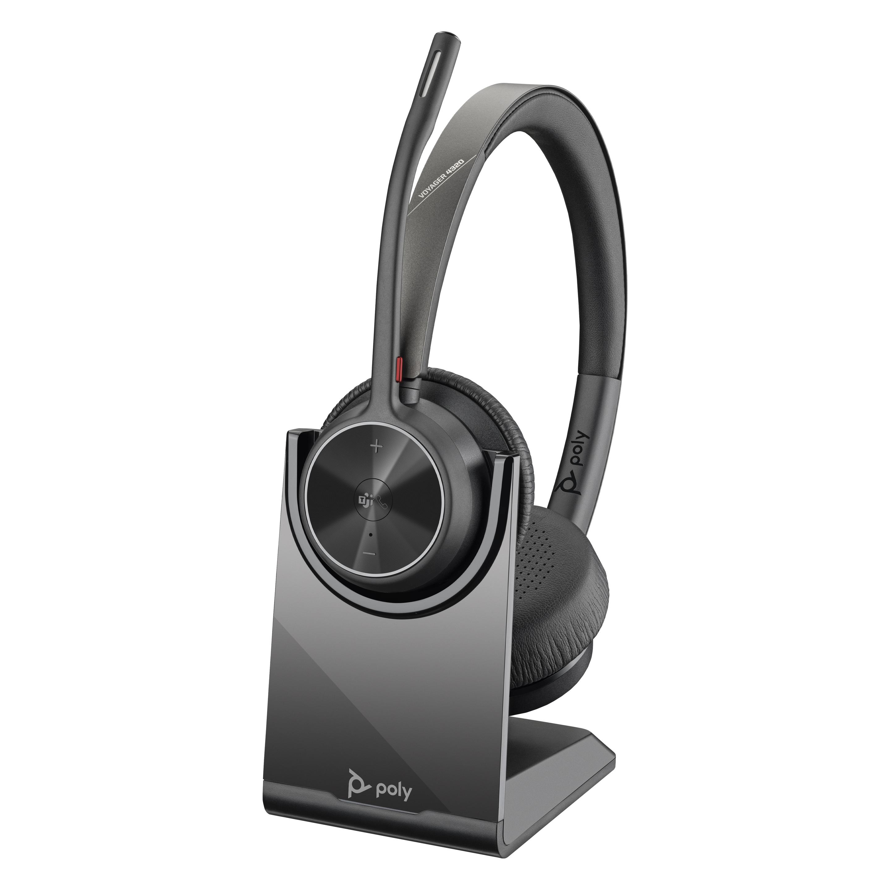 HP Poly Voyager 4320-M + BT700 Dongle + Ladestation (Kabellos, USB-C, Microsoft Teams), Office Heads