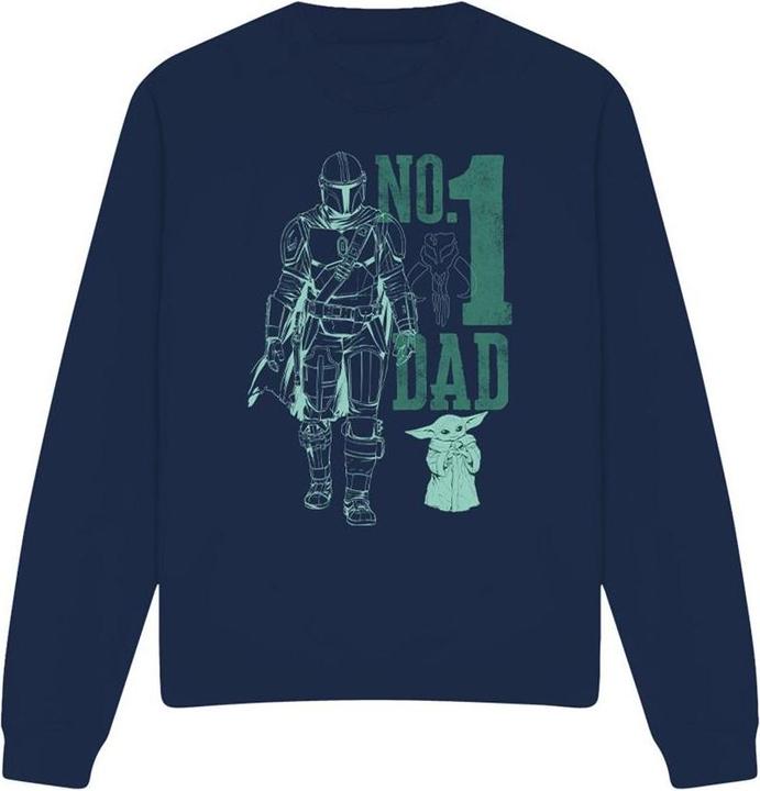 Actual product image Star Wars Unisex Adult No. 1 Dad Mando Sweatshirt (XXL)