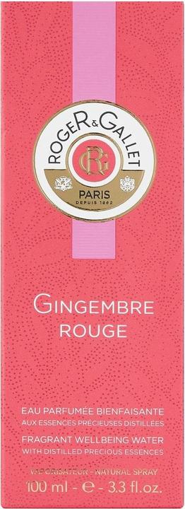 Immagine prodotto Roger & Gallet Gingembre Rouge Acqua fresca e profumata (100 ml, Spray profumato per corpo e capelli, Legno di cedro, Litche, Mandarino, Melagrana, Muschio bianco, Zenzero)
