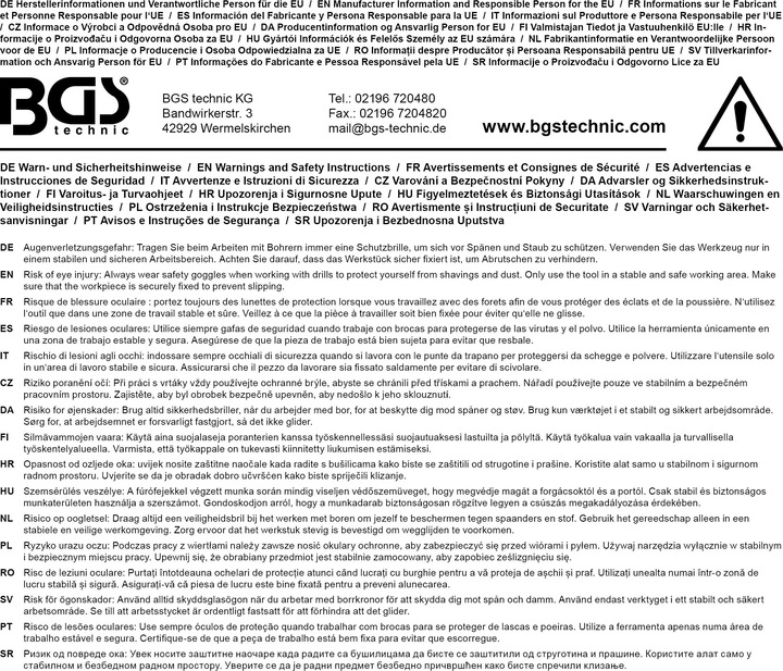 Immagine prodotto BGS Set di punte da trapano | taglio sinistro | 5 pezzi. (4 - 5 - 6 - 8 - 10 mm)