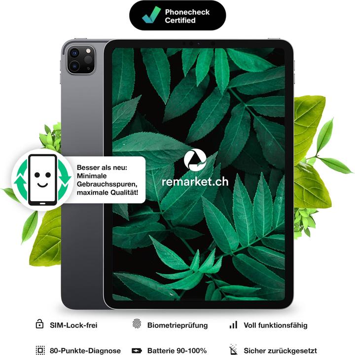 remarket.ch iPad Pro 11 Wifi 3rd Gen (2021) (11", 256 GB, Space grey, B / Very good)