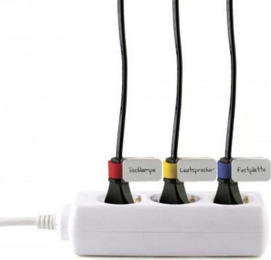 Actual product image Label-the-cable small velcro binder with label (Velcro cable ties, 90 mm, 10 pcs.)