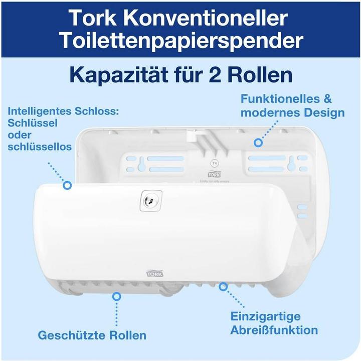 Actual product image Tork Toilet Roll Dispenser White T4