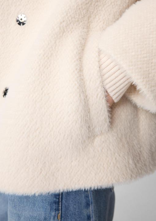 Immagine prodotto Comma Outdoor-Jacke Langflorige weiche Jacke im Cape-Stil mit verdeckter Knopfleiste (44)