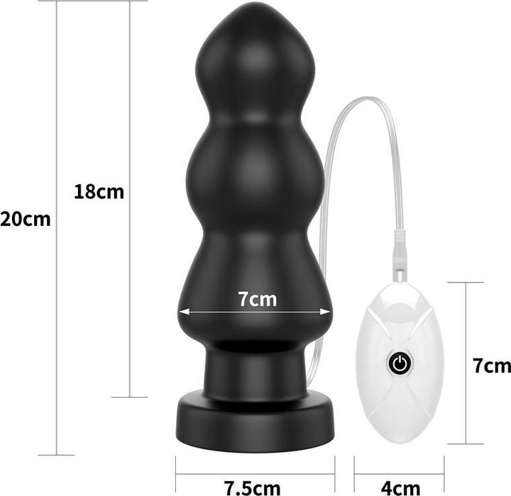 Produktbild Lovetoy Love Toy - King Size Vibrating Anal Rigger 20 cm - Schwarz