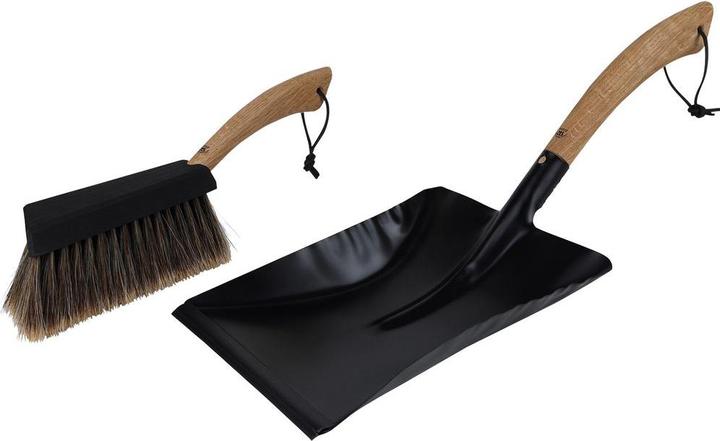 Actual product image Bürstenhaus Redecker Horsehair hand wiper with oak handle 33.5 cm