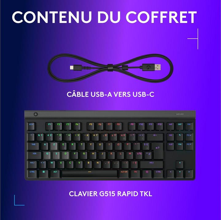 Actual product image Logitech G G515 RAPID TKL (CH, Cable)