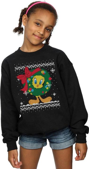 Produktbild Looney Tunes Tweety Pie Christmas Fair Isle Sweatshirt Mädchen (116)
