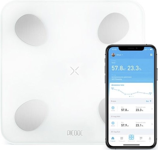 Actual product image Picooc Smart Digital Scales Mini Lite Maximum weight (capacity) 150 kg, Body Mass Index (BMI) measur (150 kg)
