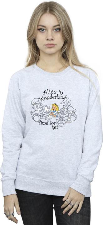 Actual product image Disney Womens/Ladies Alice In Wonderland Time For Tea Sweatshirt (L)