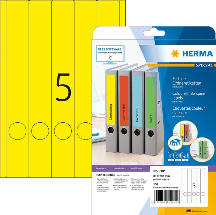 Actual product image HERMA Folder labels A4
