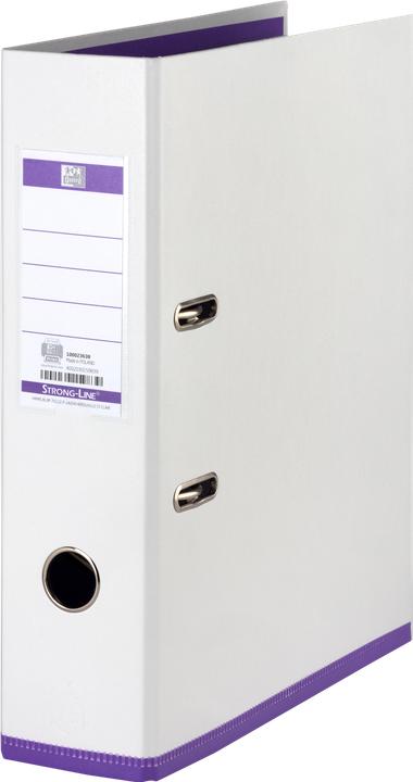 Produktbild Elba Ordner myColour, Rückenbreite: 80 mm, weiss-violett DIN A4, Einband aussen (A4, 80 mm, 1 Stück)