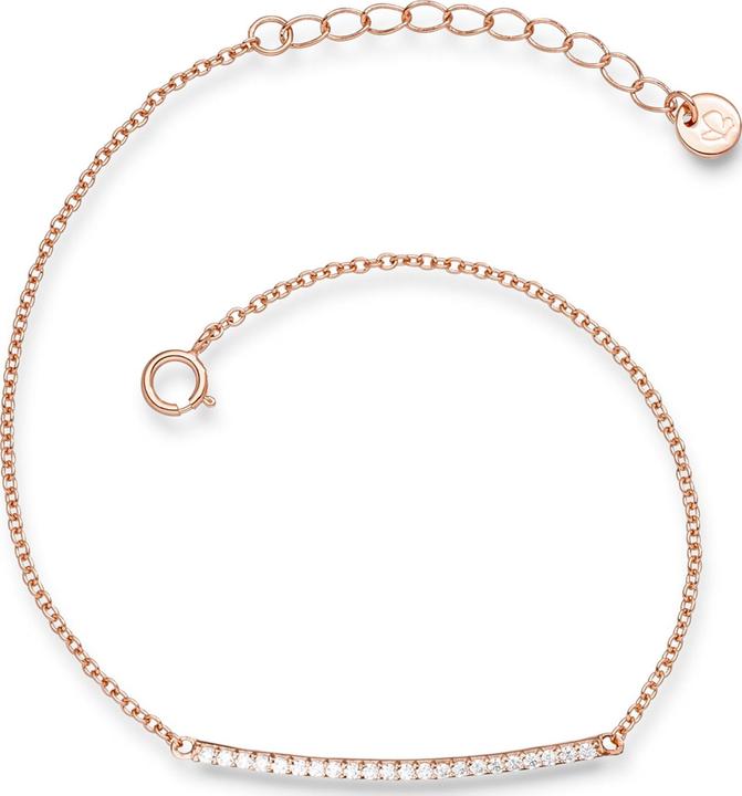Produktbild Glanzstücke München Damen Sterling Silber Zirkonia roségold 17,0 cm Basislänge + 3,0 cm Verlängerung - 6030 (17 cm, Sterling Silber)