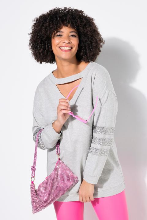 Immagine prodotto Angel of Style Sweatshirt, Loose Fit, CutOut, Pailletten (46)