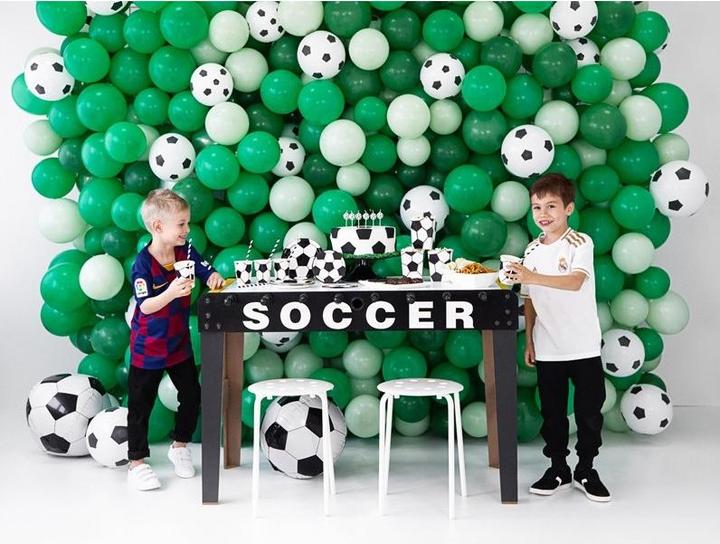 Produktbild Partydeco Einwegteller Fussball 18 cm, 6 Stück, Schwarz/Weiss (6 x)