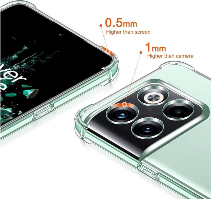 Actual product image Screenguard OnePlus 10T Case Crystal Soft Airbag Bumper (OnePlus 10T)
