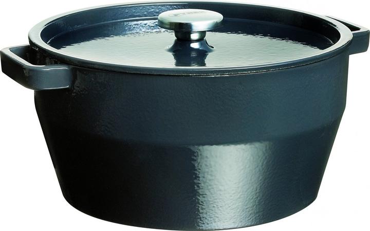 Produktbild Pyrex Slow Cook Bratentopf rund, mit Deckel, ø: 280 mm, grau (28 cm, Bräter + Schmortopf, Gusseisen)