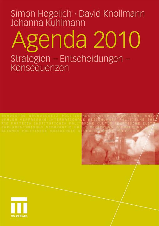 Produktbild Agenda 2010 (Deutsch, David Knollmann, Johanna Kuhlmann, Simon Hegelich, 2011)