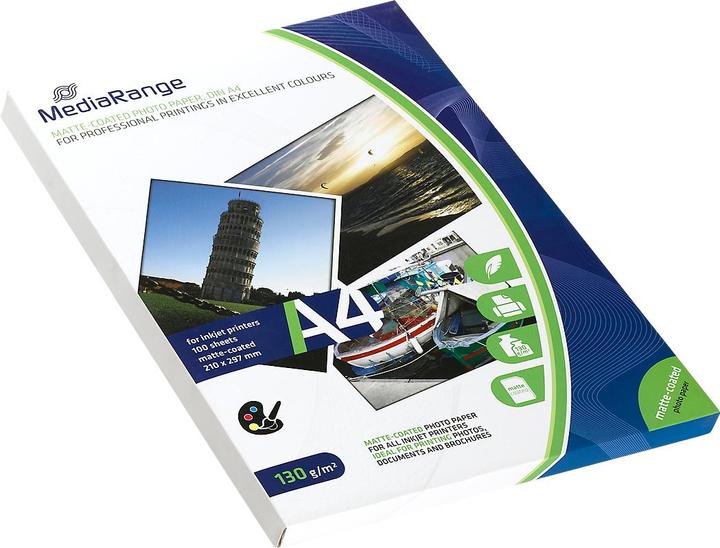 Actual product image MediaRange Photo paper (130 g/m², A4, 100 x)