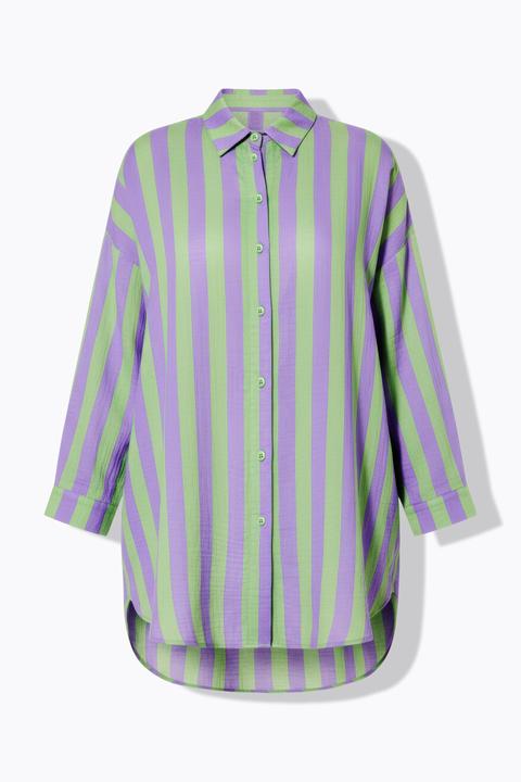 Immagine prodotto Studio Untold Camicia dal taglio oversize in mussola con righe e maniche lunghe (58)