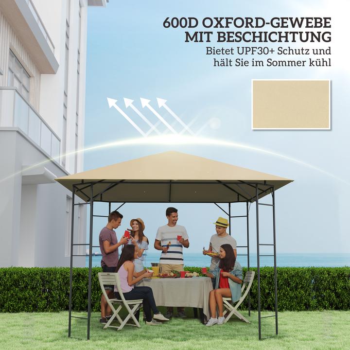 Image du produit Outsunny Pavillon Ersatzdach Oxfordstoff Beige (298 cm, 298 cm)