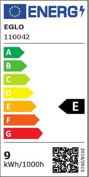 Energy Label EGLO Illuminant (E27, 9 W, 1055 lm, 1 x, E)
