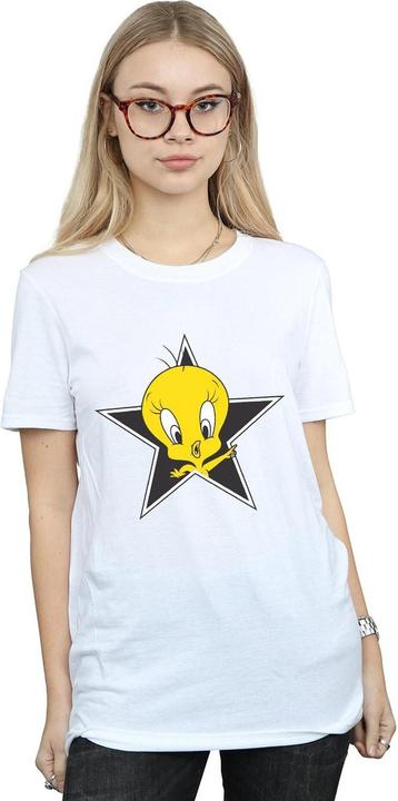 Actual product image Looney Tunes Womens/Ladies Tweety Pie Star Cotton Boyfriend T-Shirt (3XL)