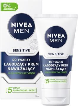 Immagine prodotto NIVEA MEN Crema lenitiva per uomini sensibili (75 ml, Crema 24h)