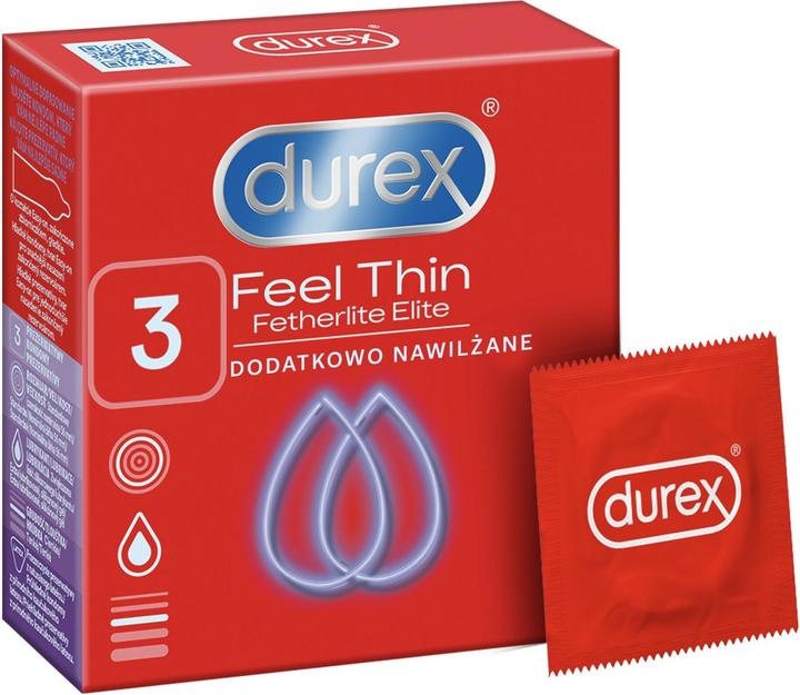 Produktbild Durex Fetherlite Elite thinner condoms with more gel 3pcs (3 Stk.)