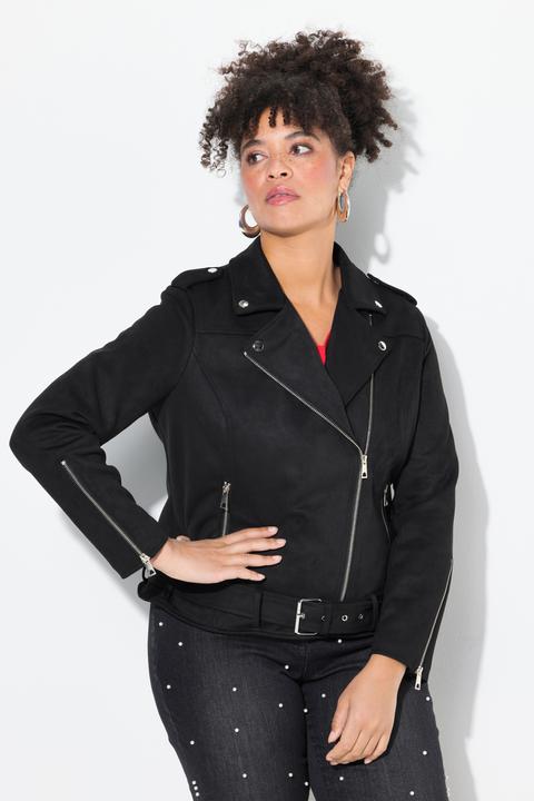 Produktbild Miamoda Bikerjacke, Veloursleder-Optik, Revrskragen (46)