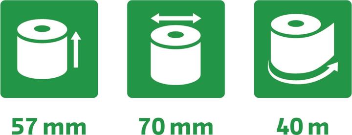 Image du produit Exacompta Bobine pour machine à calculer et caisse 57x70 mm - 1 pli offset extra-blanc 60g/m2 - Jet d'encre. -