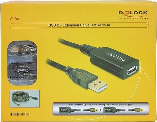 Produktbild Delock USB 2.0 Aktiv-Verlängerungskabel (15 m, USB 2.0)