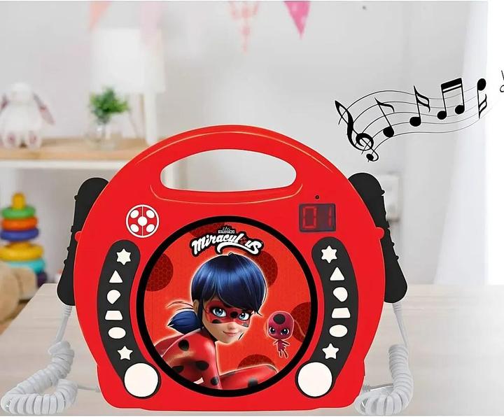 Actual product image Lexibook Miraculous Portable CD Player with 2 Microphones