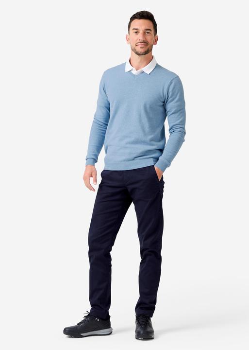 Actual product image Inesis Herren Golfpullover aus Baumwolle mit V-Ausschnitt - CW100 blau (L)