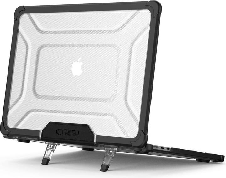 Tech-Protect SmartShell Pro case for MacBook Air 15 2023-2025 M2 / M3 / M4 - transparent and black (Apple)