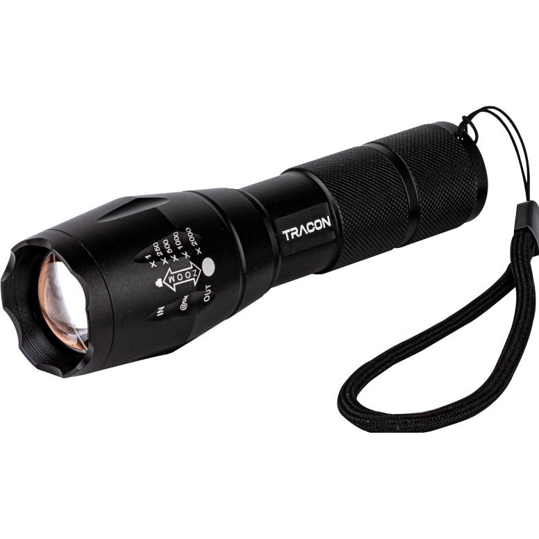 Tracon, Torcia, LED Akku-Taschenlampe mit einstellbarer Fokus (500 lm)