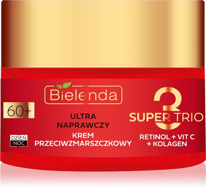 Productafbeelding Bielenda Super Trio Retinol Vitamine C Collageen Ultra Herstellende Anti-Rimpel 60 Crème 50ml (Lichaamscrème, 50 ml)