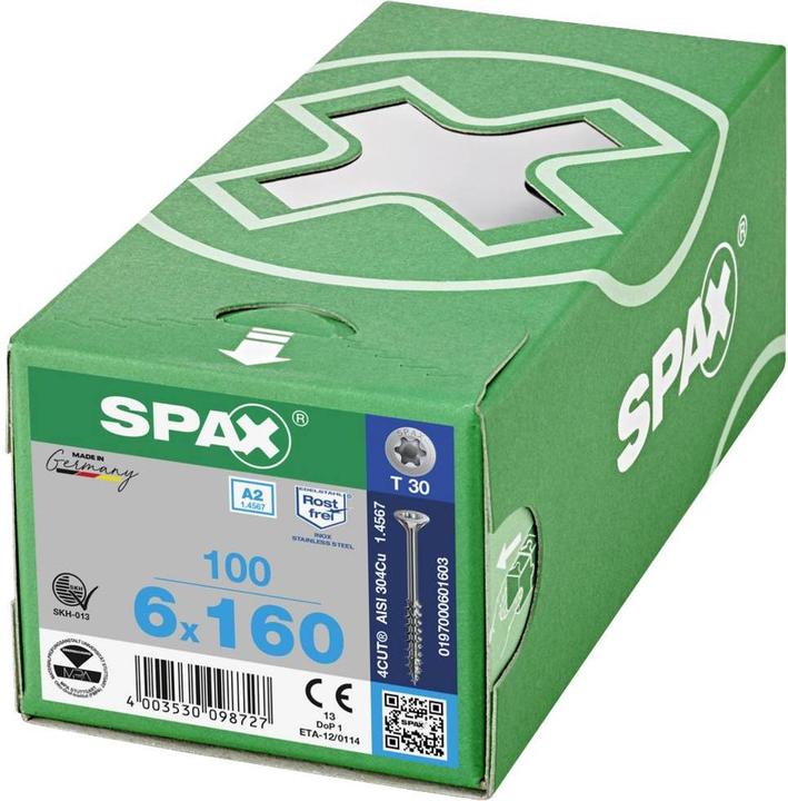 Produktbild Spax A2 Senkmultikopf T-Star Plus T30 Teilgewinde 4cut (100 Schrauben pro Stück)