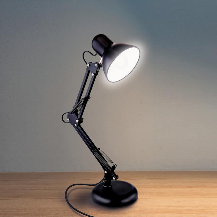 Produktbild RealPower Retro Schreibtischlampe SL-70,schwarz Metall