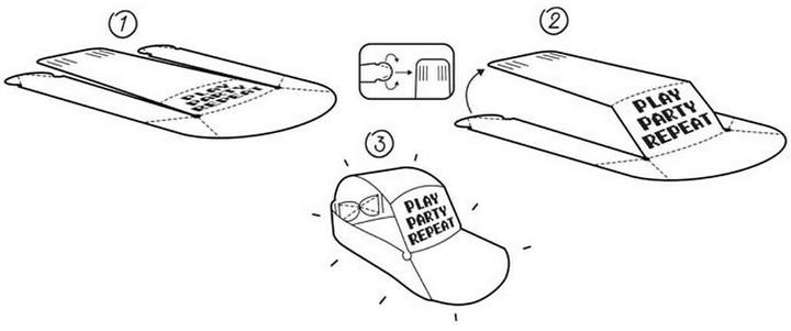 Image du produit Partydeco Chapeaux de fête Game 38.5 x 18.5 cm, 6 pièces (6 pcs)