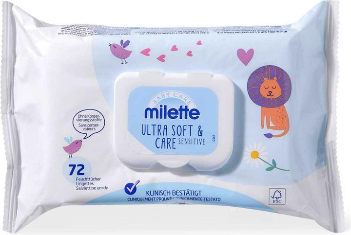 Actual product image Milette Wet wipes Ultra Soft & Care Sensitive