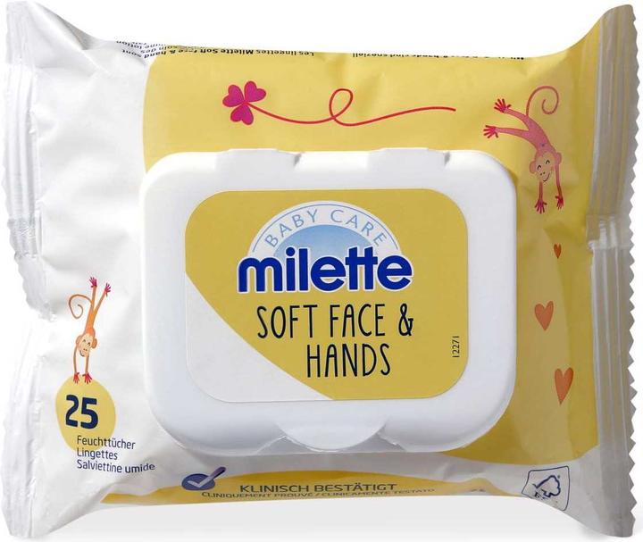 Image du produit Milette Lingettes humides Visage & Mains Douces