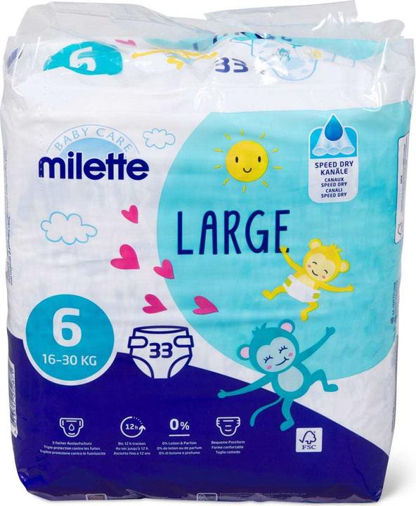 Produktbild Milette Large 6, 16-30 kg (Gr. L, Tragepack, 33 Stück)