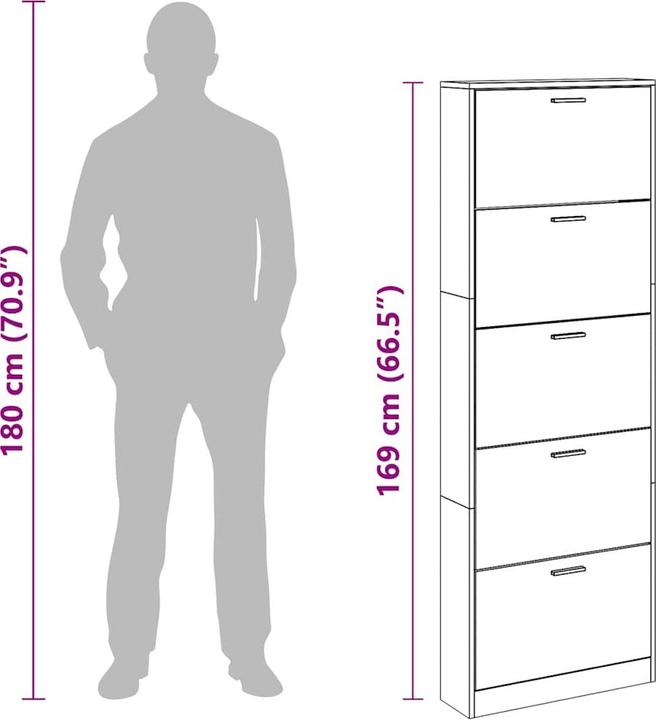 Produktbild vidaXL Sofia (59 x 17 x 169 cm)