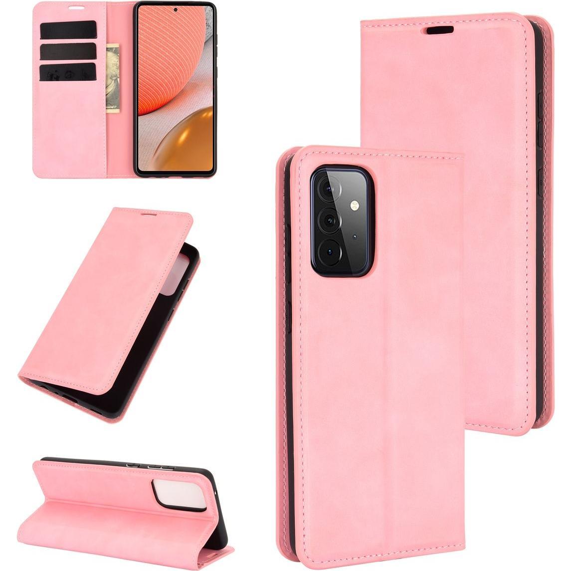 König Design Hülle Handy Schutz für Samsung Galaxy A72 5G Case Cover Tasche Etui Bumper Rosa (Samsung Galaxy A72 5G), Sm...