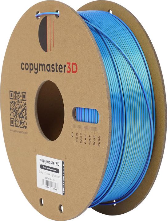 Actual product image Copymaster3D Tri-Silk 3D Printer Filament, 1.75 mm, Blue/Purple/Yellow (1.75 mm, 1000 g)