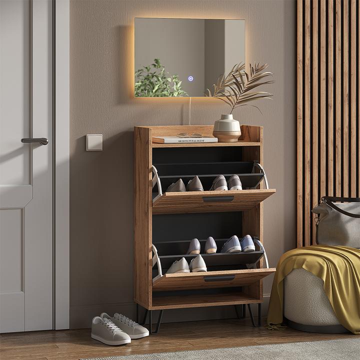 Actual product image Vicco Wardrobe Amber, Oak Wotan, 59.8 x 100 cm 2 parts